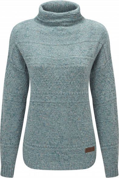 Sherpa Women's Yuden Pullover Sweater Merinotrui, turkoois/grijs