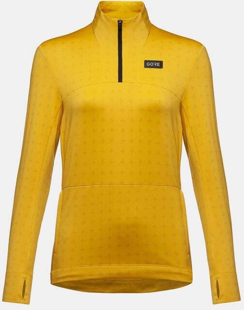 Gore Wear Everyday Thermo 1/4 Zip Trui Dames Geel