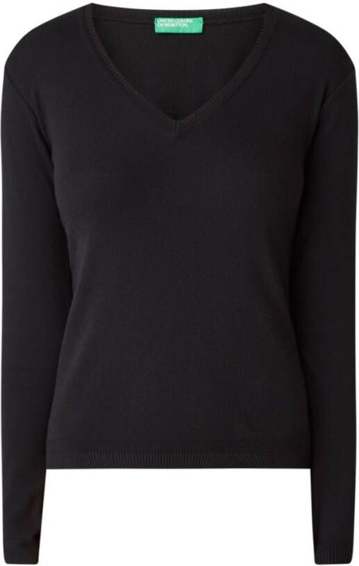 United Colors of Benetton Trui met V hals in tijdloze look met veelzijdige inzetsmogelijkheden