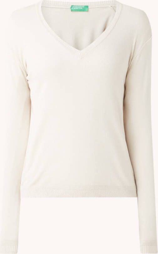 United Colors of Benetton Trui met V hals in tijdloze look met veelzijdige inzetsmogelijkheden