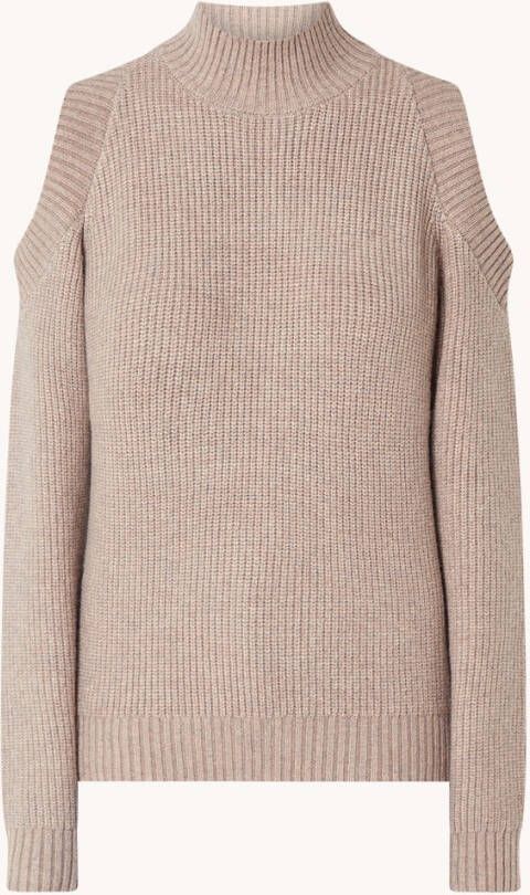 Co'Couture Row grofgebreide trui met col en cut out detail