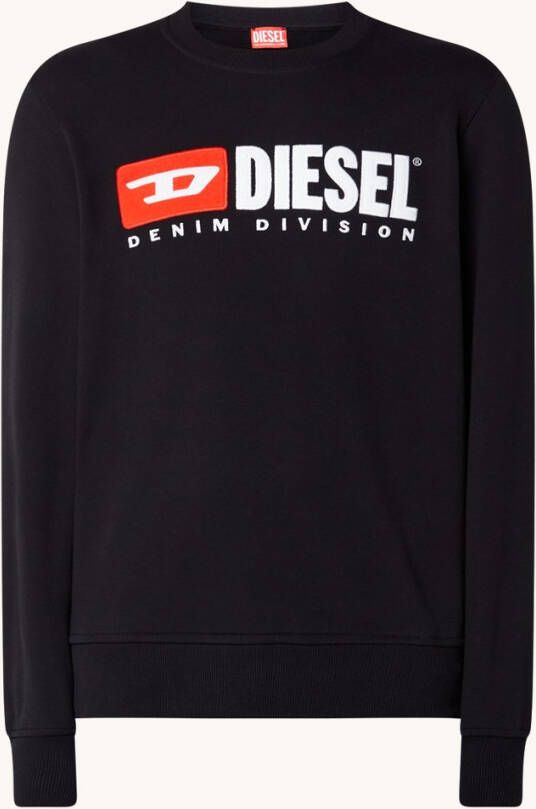 Diesel S Ginn Div sweater met logoborduring