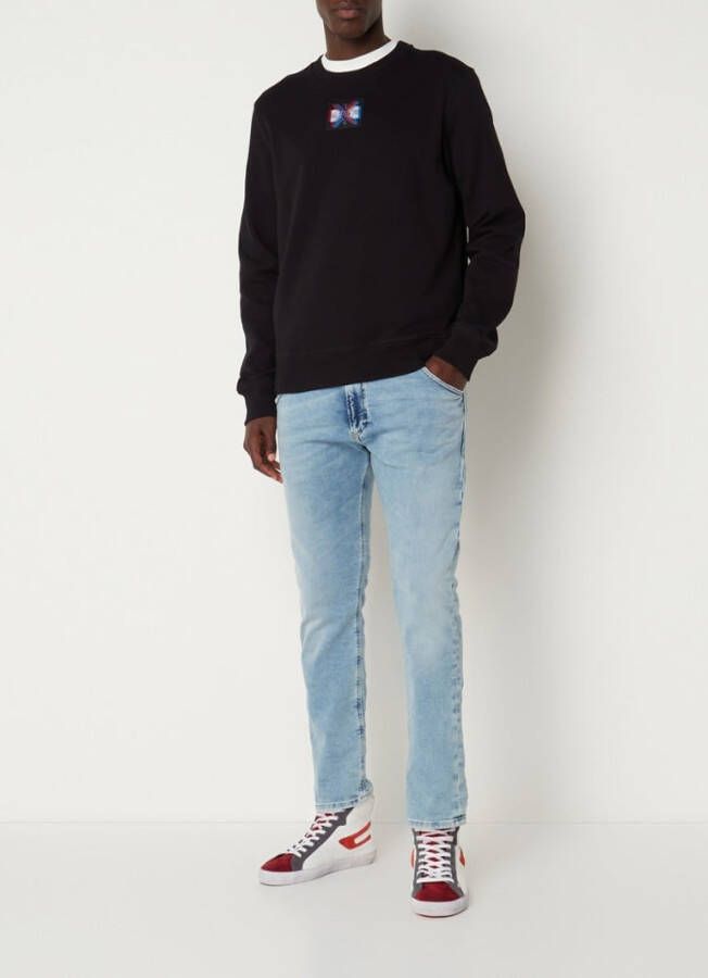 Diesel S GINN E4 sweater met front en backprint