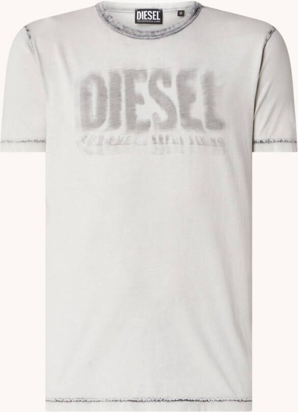 Diesel T Diegor E6 T shirt met logoprint en verwassen afwerking