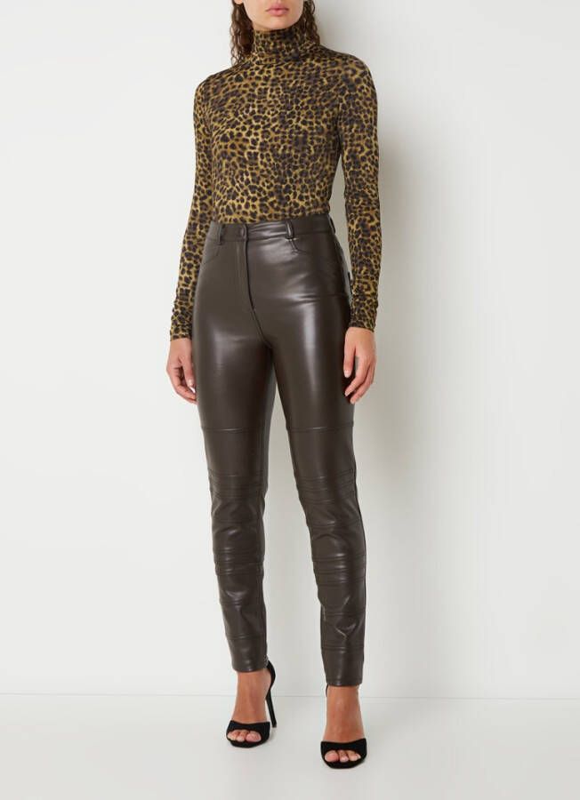 Fifth House Elsa top met col en panterprint