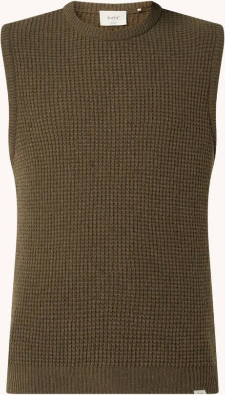 forét foré, t Rain grofgebreide spencer met wafelstructuur