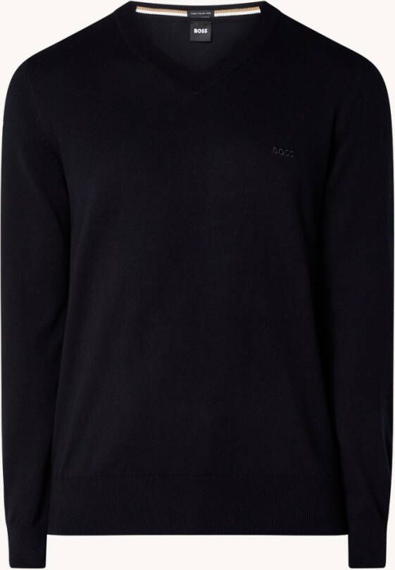 Hugo Boss Pacello L fijngebreide pullover met V hals