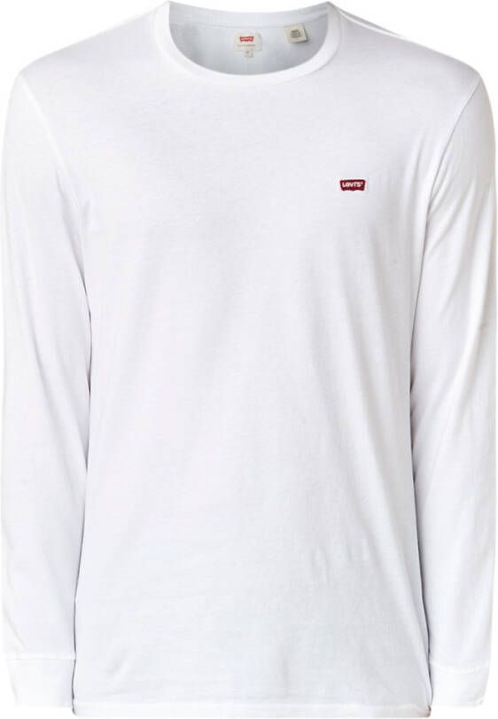 Levi's Originele Logo Tee met lange mouwen , Wit, Heren