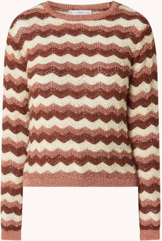 Mango Iceland grofgebreide trui met lurex