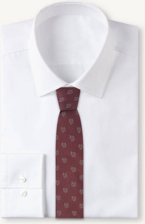 mango man Stropdas met dierenprint