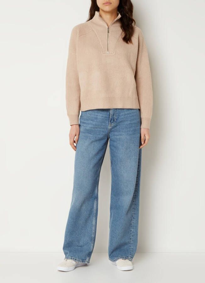 Mango Opisa grofgenreide trui met halve rits