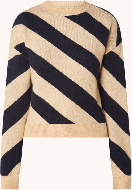 Mango Padel fijngebreide trui met streepprint