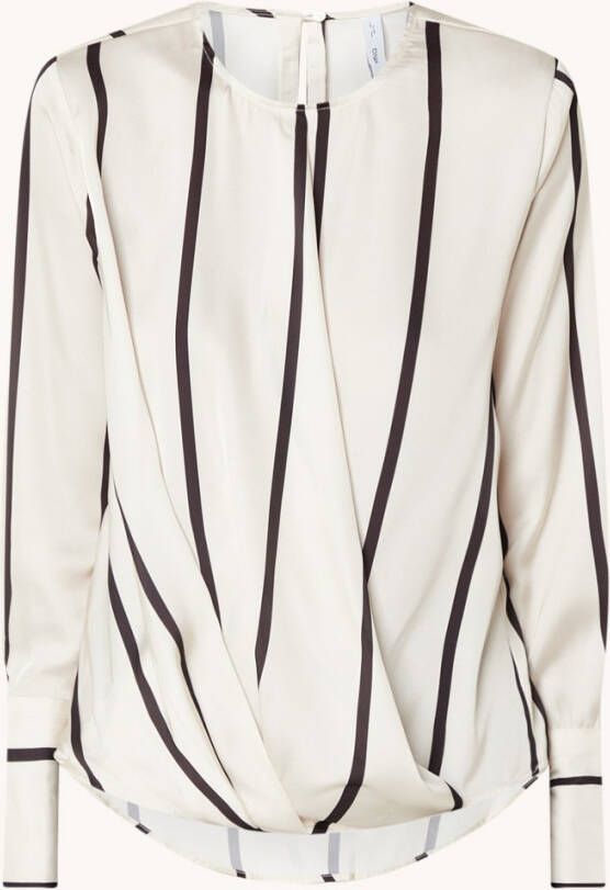 Mango Rayada tuniek van satijn met streepprint