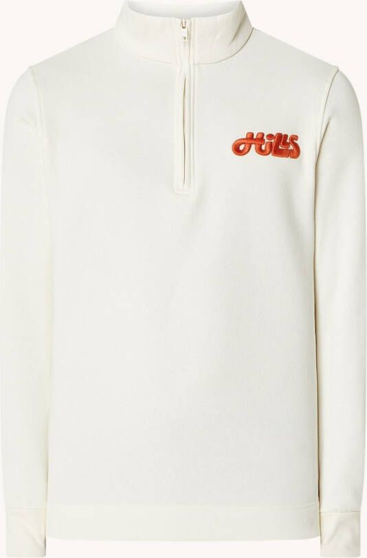 mango man Sweatshirt met rits en boodschap