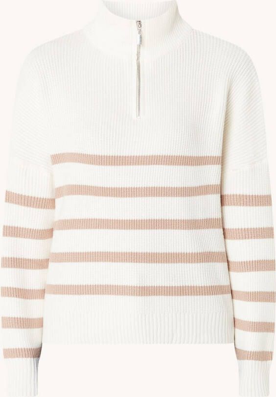 Mango Rizo ribgebreide trui met streepprint