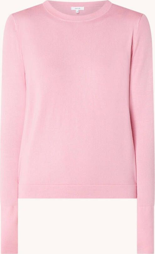 Opus Pauri fijngebreide pullover met ronde hals