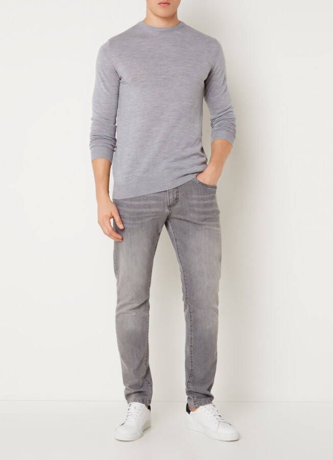 Profuomo Fijngebreide pullover van merino wol