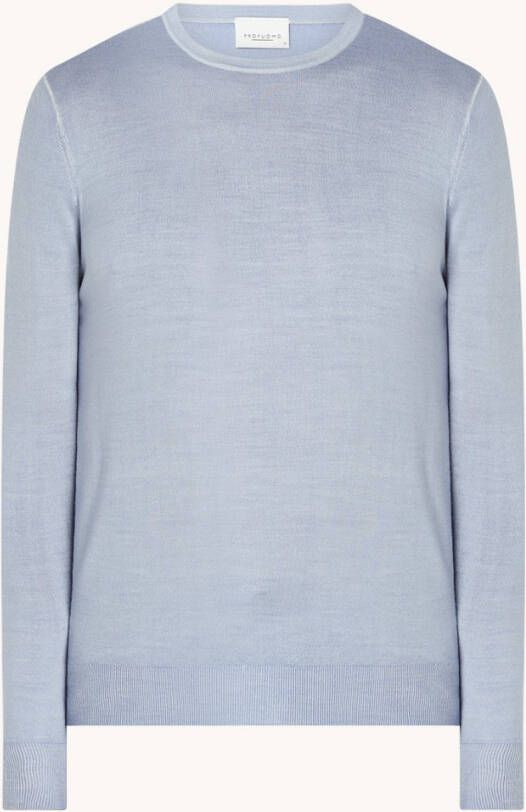 Profuomo Trui met Ronde Hals Lichtblauw Heren