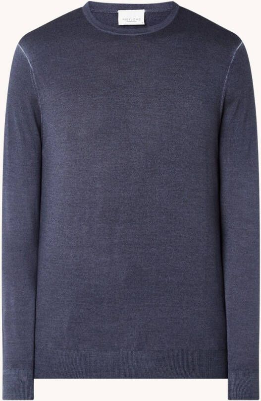 Profuomo Fijngebreide pullover van merino wol