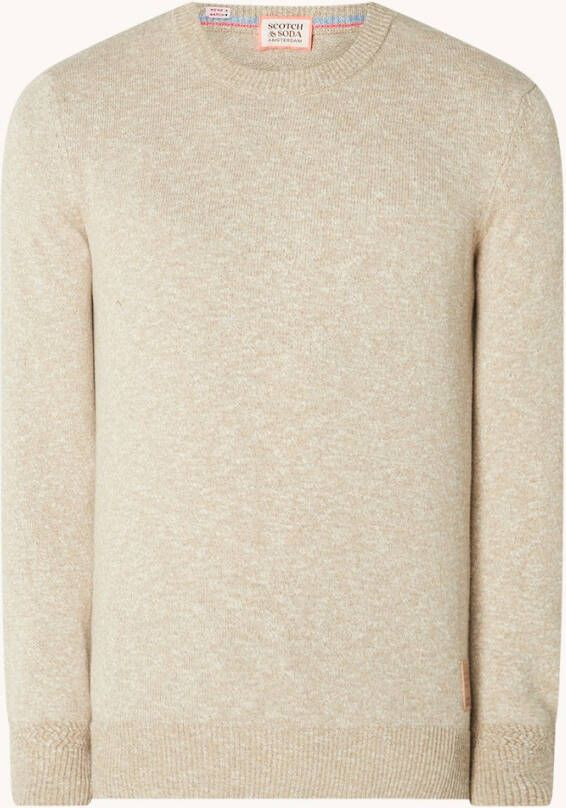 Scotch & Soda Trui melange crewneck pullover sand melange(170014 0610 )
