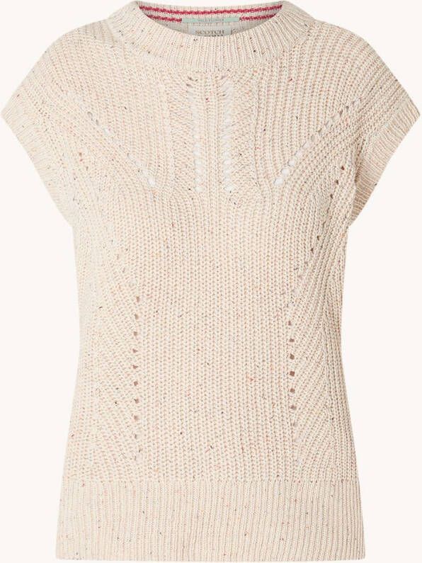 Scotch & Soda Grofgebreide spencer met opengewerkte details