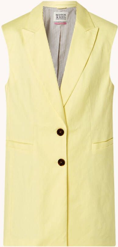 Scotch & Soda Mouwloze blazer met steekzakken