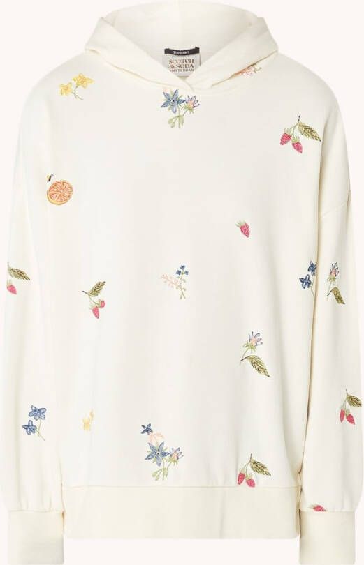 Scotch & Soda Oversized hoodie in biologische katoenblend met borduring