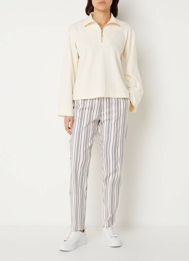 Scotch & Soda Sweater met halve rits en trompetmouwen