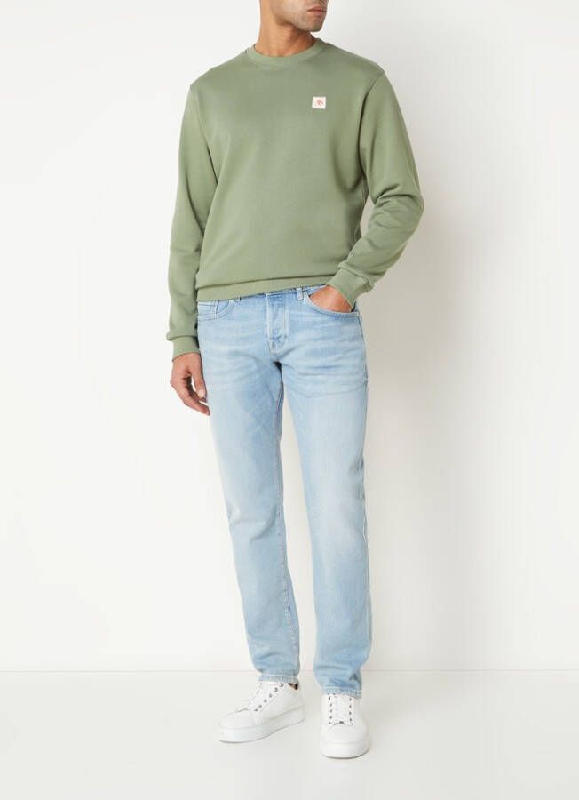 Scotch & Soda Seasonal essentials classic logo badge sweatshirt army(171651 0115 )