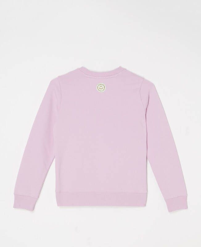 Scotch & Soda Paarse Trui Relaxed fit Artwork Sweatshirt