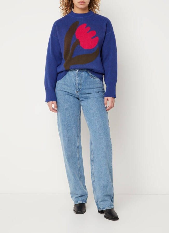 Scotch & Soda Oversized intarsia gebreide trui