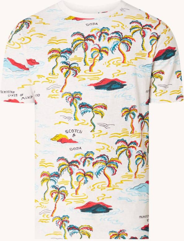 Scotch & Soda T shirt met ronde hals en print