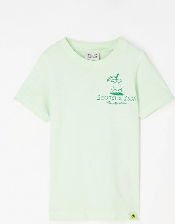 Scotch & Soda Regular fit T shirt met garment dyed artwork