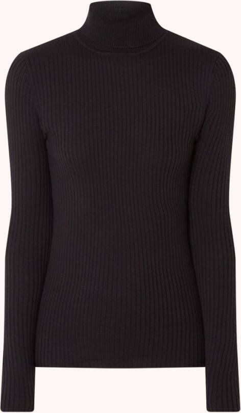 Selected Femme Zwarte Coltrui Lydia Costa Ls Knit Rollneck