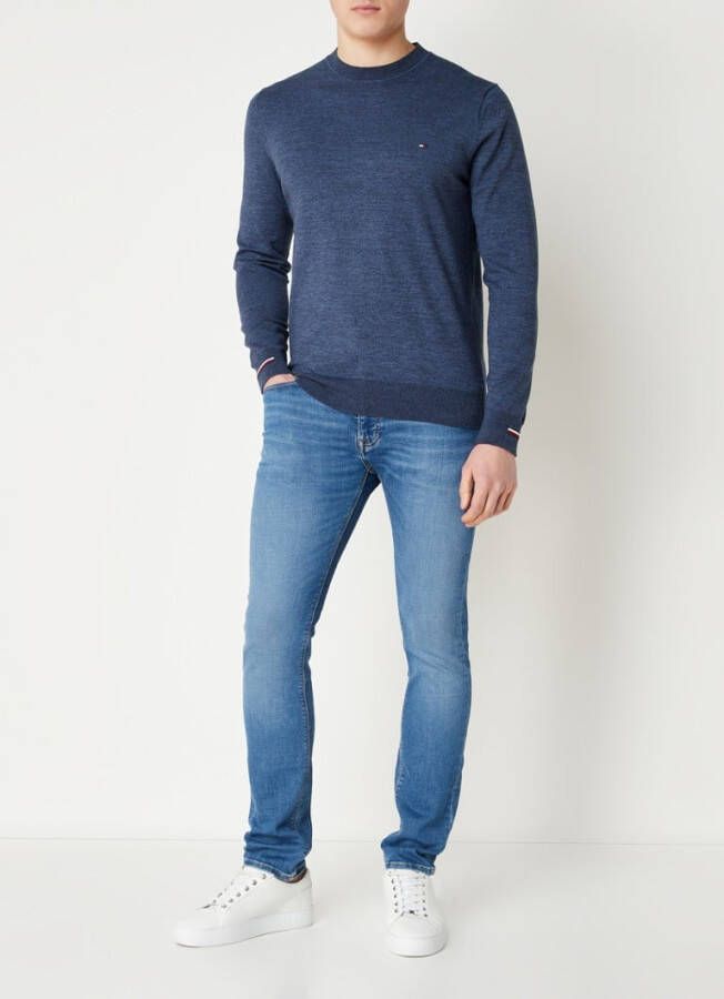 Tommy Hilfiger Fijngebreide pullover met gem&#xEA, leerd dessin