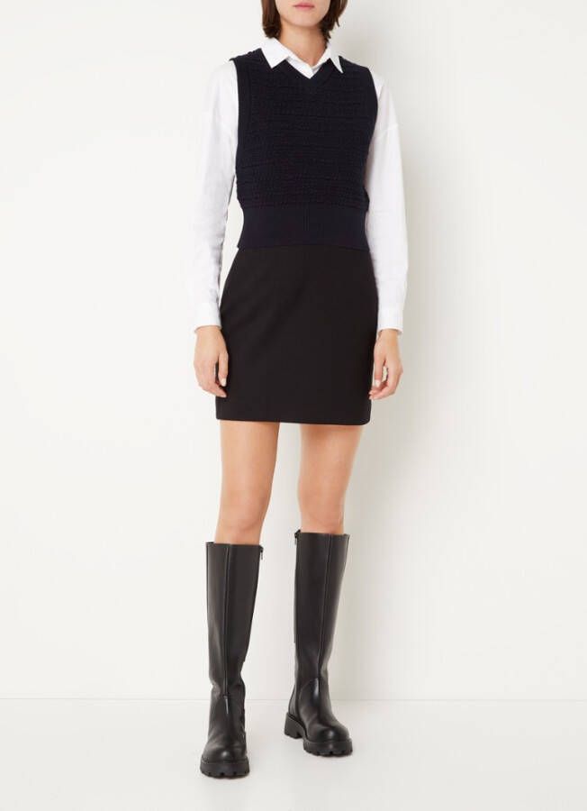 Vanilia Piccolini fijngebreide spencer met structuur