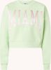 Colourful rebel Lime Trui Miami Patch Cropped Sweat online kopen