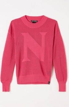 NIK&NIK Steffie grofgebreide pullover met opengewerkt dessin