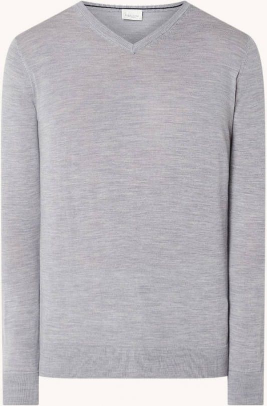 Profuomo Merino v hals pullover grey(pp2j00006d ) online kopen