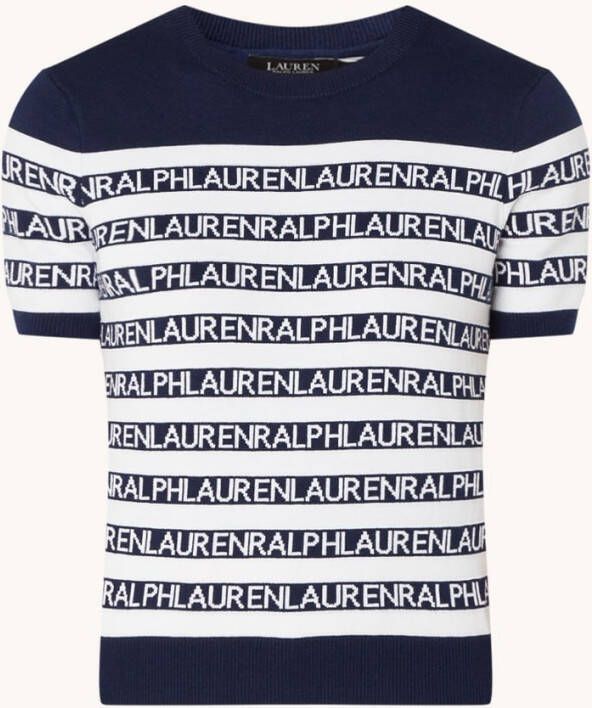 Ralph Lauren Fijngebreide trui met streepdessin en logoprint online kopen