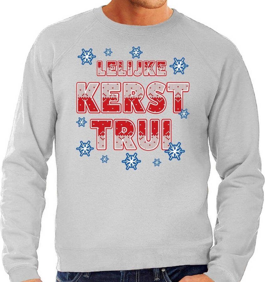 Bellatio Decorations Foute Lelijke Kerst Trui Grijs Voor Heren 2xl(56) Kerst Truien