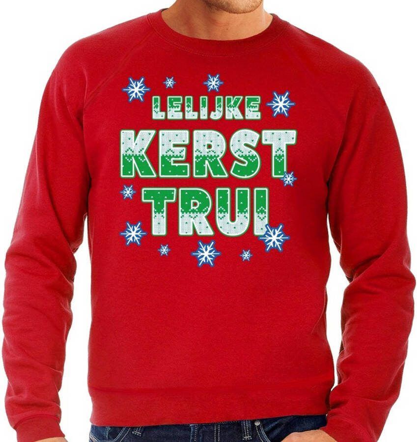Bellatio Decorations Foute Lelijke Kerst Trui Rood Voor Heren 2xl(56) Kerst Truien