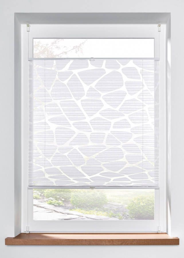 bonprix Ausbrenner plisségordijn met grafisch patroon