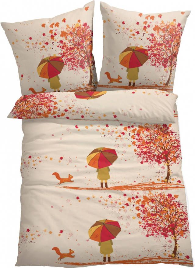 bonprix Dekbedovertrek met herfstmotief