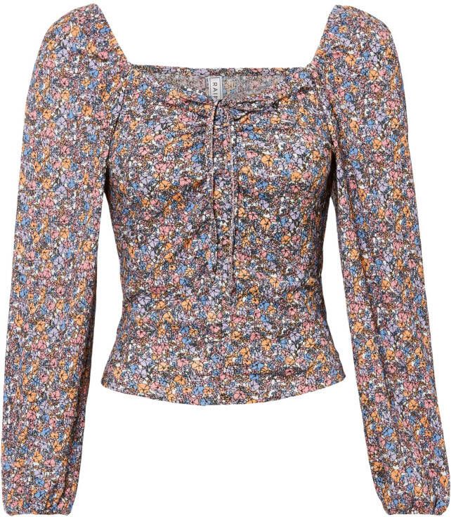 bonprix Gedessineerde longsleeve met plooitjes