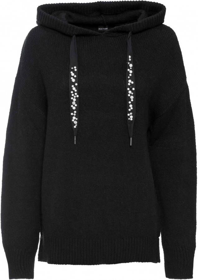 BODYFLIRT Hoodie, zwart, 84% acryl, 10% polyamide, 6% polyester