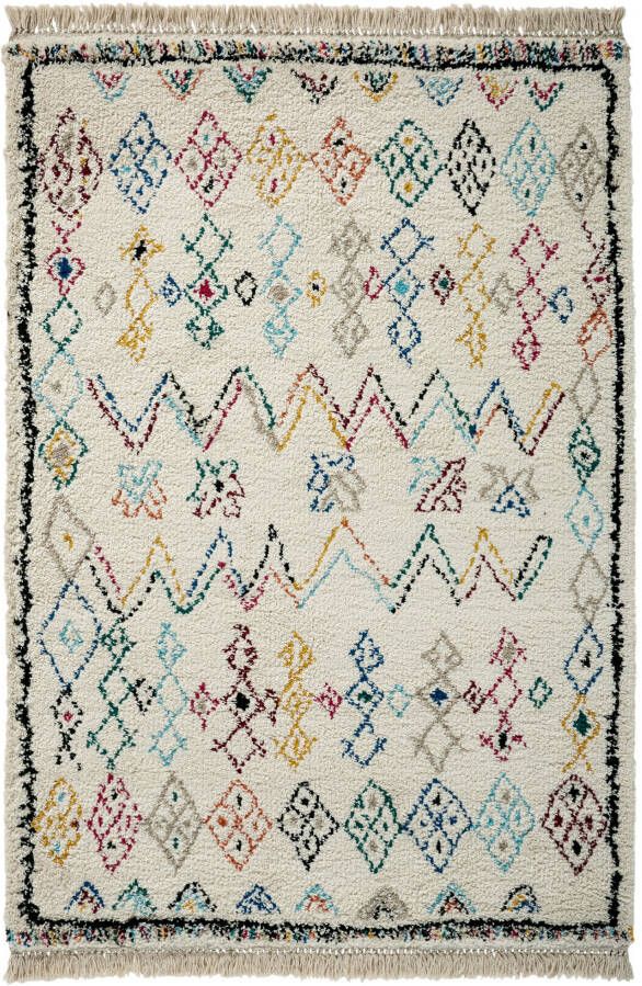 bonprix Hoogpolig vloerkleed in Berberse look