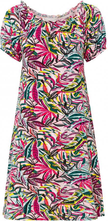 bonprix Jersey jurk met carmenhals