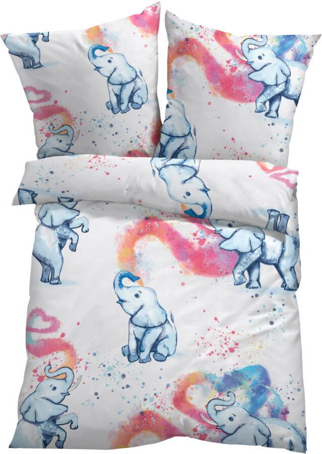 bonprix Kinderen dekbedovertrek met olifanten