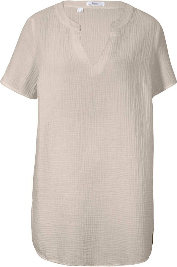 bonprix Lange tuniek van mousseline, korte mouw
